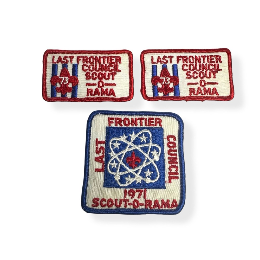 Vintage 1973‎ Last Frontier Council Scout-O-Rama Patch Lot of 3 - Boy Scouts BSA
